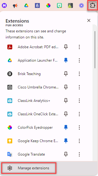 Image of extensions 